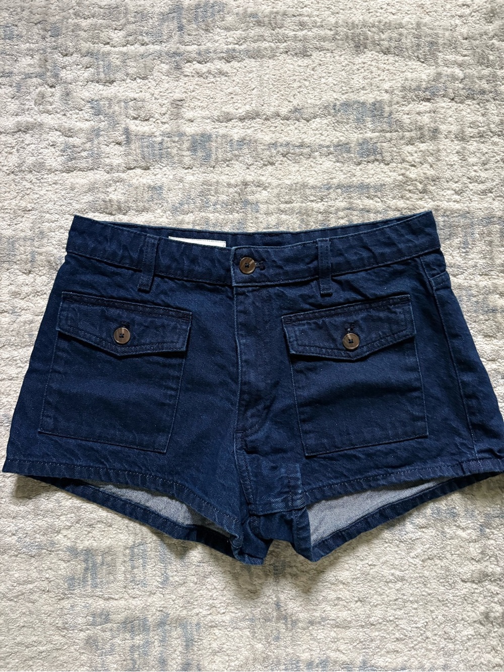 Worn Once Zara Navy High-Waist Shorts